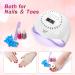 168W UV LED Nail Lamp | Quick-Drying Nail Dryer with 4 Timers | Automatic Sensor UV Light for Nails | Ideal for UV Resin & Gel Polish - Buy Online on SooperMarket.com