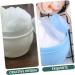 KOMBIUDA Travel Toddler for Mom Sponge Baby After Dusting Plastic Bath Container with Body Care Portable Powder Use Empty Puff Blue Cosmetic White Talcum Newborn Home Infant Face Case 2pcs 1 count (Pack of 1) - Buy Online on SooperMarket.com