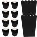 Alipis 50Pcs Popcorn Boxes Disposable Popcorn Buckets Paper Popcorn Tubs Greaseproof Popcorn Containers for Movie Theater Night Parties 250g Black