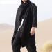 Kinrui Men's Lightweight Ruffle Shawl Collar Cardigan Cloak Overcoat - Black Large - Buy Online on SooperMarket.com