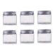 250ml / 8oz glasses PET plastic empty cosmetic container glasses with silver aluminum lid cream lotion box ointments bottle food bottle make-up pot jar 6 pack (1 Pack)