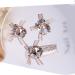 3pcs Nail Art With Rhinestones Organza Bowknot Fingernail Decoration For Salon Home Use Nail Accessories Kit champagne