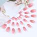 Handcess 24 Pcs Medium Pink Ballerina Press On Nails | Glossy False Nails for Women & Girls - Perfect for International Shipping - Buy Online on SooperMarket.com