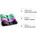Fabric Resistance Bands Set of 3 for Hips & Glutes - Non-Slip Workout Bands for Men and Women - Strength Training Yoga Pilates Fitness - Black Purple Green - Buy Online on SooperMarket.com
