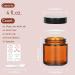 Yishik 4 oz Amber Glass Round Jars with Black Lids 6 Pack Empty Cosmetic Jars Face Cream Storage Containers for Powder Lotion Beauty Products Travel Favors Amber-4oz - Buy Online on SooperMarket.com