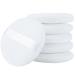 6 Pieces 4.13 Inch Powder Puffs Large Body Powder Puffs Soft Washable Round Velour Loose Powder Puffs for Body Powder White
