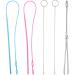 6 Pieces Sewing Loop Kit, Include Loop Turner Hook Flexible Drawstring Threader Metal Tweezers Long Loop Turner Tool with Latch for Fabric Belts Strips DIY Knitting Accessories