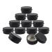 BasicPacking 24 pieces 10ml matt black empty round aluminum can with screw lid aluminum can aluminum screw can cream can candle cans cosmetic cans tin cans aluminum can with 24 pieces 25mm stickers
