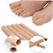 Healeved Gel Toe Separator & Thumb Protector Set - Elastic Wrap Bandages for Toe and Finger Support - Ribbed Sleeve Design - Flesh Color - 2pcs - Buy Online on SooperMarket.com