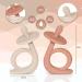 Baby Teething Toys Silicone Baby Teether Baby Chew Toys Freezer Safe BPA Free Soothe Babies Gums Teething (Sunrise/French Beige) Sunrise / French Beige - Buy Online on SooperMarket.com