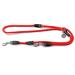 lionto Adjustable Dog Leash Multifunctional Leash Double Leash Shoulder Leash Robust Weatherproof Length 200 cm Red Red Medium
