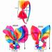 Rainbow Loop Hair Straps - 4 Pack Colorful Satin Hair Bands for Women & Girls | Large Rainbow Hair Ropes - Buy Online on SooperMarket.com