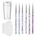 8 Pieces Nail Art Jelly Stamper kit with Scraper Nail Art Brushes Clear Silicone Jelly Stamper Nail Art Stamper Clear Silicone Jelly Stamper for French Tip Nails Art Design Manicure Tools