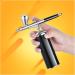 Paint Sprayer Make Up Nail Art Airbrush Compressor Auto Start and Stop Cordless Mini Pen Hobby Rechargeable Wireless Professional Set Kit for Painting Ceilings Fences cabinets Part a White - Buy Online on SooperMarket.com