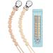 Kowlone Dummy Clips Boys Girls Silicone Soother Pacifier Chain Flexible Binky Holder Set with Texture for Teething Baby Unisex Newborn Dummies 1-Piece Design(Beige Oatmeal) A: Pastel Blue Glacier Grey