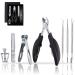 Toenail Clippers Kit for Ingrown/Thick Nail, Ingrown Toenail Tool Kit with Ingrown Toenail Clipper/Corrector, Wide Jaw Opening Nail Clipper for Thick Nail, Pedicure Tool for Seniors/Adult by MAYKI Surgical Graded Stainless…