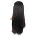 MapofBeauty 22 Women Long Straight Synthetic Wig with Flat Bangs - Heat Resistant Fiber for Party, Cosplay (Black) - Buy Online on SooperMarket.com