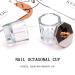 Nail Art Bowl Set - Crystal Glass with Stainless Steel Lid | 2pcs Nail Art Liquid Container & Tools for Perfect Nails - Buy Online on SooperMarket.com