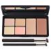 Concealer Contour Palette 6 In 1 Color Correcting Concealer Contour Makeup Palette Contouring Foundation Highlighting Makeup Kit for Dark Circles Blemish With 2 Packs Brush (2#)