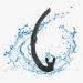 Silicone Snorkel for Diving and Underwater Activities - Black - Buy Online on SooperMarket.com