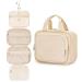 Narwey Hanging Travel Toiletry Bag for Women Wash Bag Cosmetics Makeup Bag Organizer for Travel Size Accessories Brown (Medium)