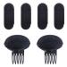 NAIHOD 6 Pcs Volume Hair Base Set Puff Hair Head Cushion Styling Insert Braid Tool Invisible Fluffy Hair Pad Bump up Comb Clip Sponge Bun Hair Pad Fluffy Hairstyle Tools Accessories for Women Girl
