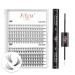 Lash Bond and Seal Bond and Seal Lash Glue for All Day Wear + 240 PCS Lash Clusters DIY Eyelash Extension 10D/20D Cluster Lashes C Curl 8-16mm