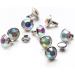 100 Sets Colorful Crystal Rivets Silver Spots Studs Double Cap for DIY Leather-Craft | AB Crystal 8MM - Buy Online on SooperMarket.com