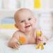 Silicone Baby Teething Toys Set - BPA-Free Banana & Giraffe Teether with Storage Case - Soothes Baby's Gums - Fruit Shape - 4 Pack - Buy Online on SooperMarket.com