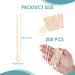 200 Wooden Sticks Set | Disposable Spatula for Eyebrows Lips & Face | Essential Makeup & Waxing Accessories - Buy Online on SooperMarket.com