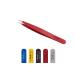 FAUDE pointed tweezers fine and precise for splinters thorns and ingrown hairs. Stainless steel 10cm (red)