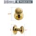 Sorwduerm Gold Door Knobs - Polished Brass Dummy Handle | Decorative Zinc Alloy - 1 Pack - Buy Online on SooperMarket.com
