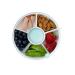 GoBe Kids Snack Spinner Bundle with Hand Strap and Sticker Sheet - Reusable Snack Container with 5 Compartment Dispenser and Lid | BPA and PVC Free | Dishwasher Safe | No Spill Leakproof Macaron Blue Small