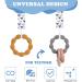 Aolso Silicone Dummy Clips Adapter 4pcs - Baby Pacifier Holder & Teething Toy Straps - Buy Online on SooperMarket.com