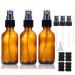 Liyuabu 60ml brown las spray bottle small empty fine fog perfume refillable travel spray bottle for essential oils/hair/aromatherapy/cleaning/cosmetics with additional spray nozzle (3 pieces) brown 3 pieces