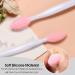 Silicone Lip Scrub Brush Set for Smoother, Fuller Lips - Exfoliating Double-Sided Lip Scrubber Tool (4 Colors, 4 PCS) - Buy Online on SooperMarket.com