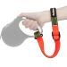 Petbonus Short dog leash safety bracelet for roller leash dog leash reflective seams and adjustable soft padded handle extra layer Safety for strollers (khakigr n) 1 piece of khakigr n