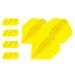 Target Darts 5 x Ultra Dart Flights - 15 in Total Yellow No.2
