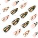 Dark Green Checkerboard & Swirl Oval Press on Nails Set - 24Pcs Acrylic False Fingers for Women Girls - Buy Online on SooperMarket.com