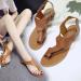 Bunion Corrector Women's Soft PU Leather Flat Sandals - Khaki (EU 35-43) | Comfortable & Therapeutic Design - Buy Online on SooperMarket.com