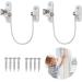 Xelparuc Window Restrictor Locks 2Pcs Professional UPVC Window Restrictor Locks Child Baby Safety Security Wire Catch with Screw Keys Safety