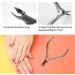 Lofuanna Cuticle Nippers and Pusher Set - Professional Stainless Steel Manicure Tools for Dead Skin Fingernails and Toenails (Black) - Buy Online on SooperMarket.com