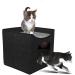 Geizire Cat House - Large Foldable Cat Cave for Indoor Cats - 2022 New Design - Cute Opening Shape - Medium Dark Grey - Buy Online on SooperMarket.com