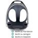 Compositi Stirrup Insert with Slip Protection - 1 Pair (2 Pieces) for Children | Black Safety Stamping Iron Insert with Cap - International Shipping Available - Buy Online on SooperMarket.com
