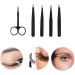 Buy Yolistar 5-Piece Stainless Steel Eyebrow Grooming Kit | Precision Tweezers Scissors & Leather Bag | Perfect for Hair Removal for Men & Women - Buy Online on SooperMarket.com