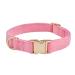 YUDOTE Ultra-soft dog collar natural cotton cord for small dogs with sensitive skin pink S (1 pack) pink