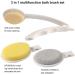 LFJ 3-in-1 Back Bath Brush Set - Long Handle Body Brush, Bath Sponge, Pumice - Gentle Exfoliation for Improved Skin Health - Men and Women - Nylon Soft Brush - Buy Online on SooperMarket.com