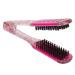 Hair Straightening Splint Comb for Women Soft Bristles Double Sided Hair Straightener Clamp Brush with Hollow Design High Temperature Resistant Hair Styling Tool for Home Hair Salon Rose Red