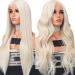 BGHJUE Platinum Blonde Wig 26 - Synthetic Lace Front Wig with Baby Hair | Glueless Heat Resistant Wigs for Women - Buy Online on SooperMarket.com
