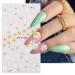 Daisy Embossed 5D Nail Art Stickers - Spring Flower & Rabbit Design | Self-Adhesive Decor for Women & Girls - 3 Sheets - Buy Online on SooperMarket.com